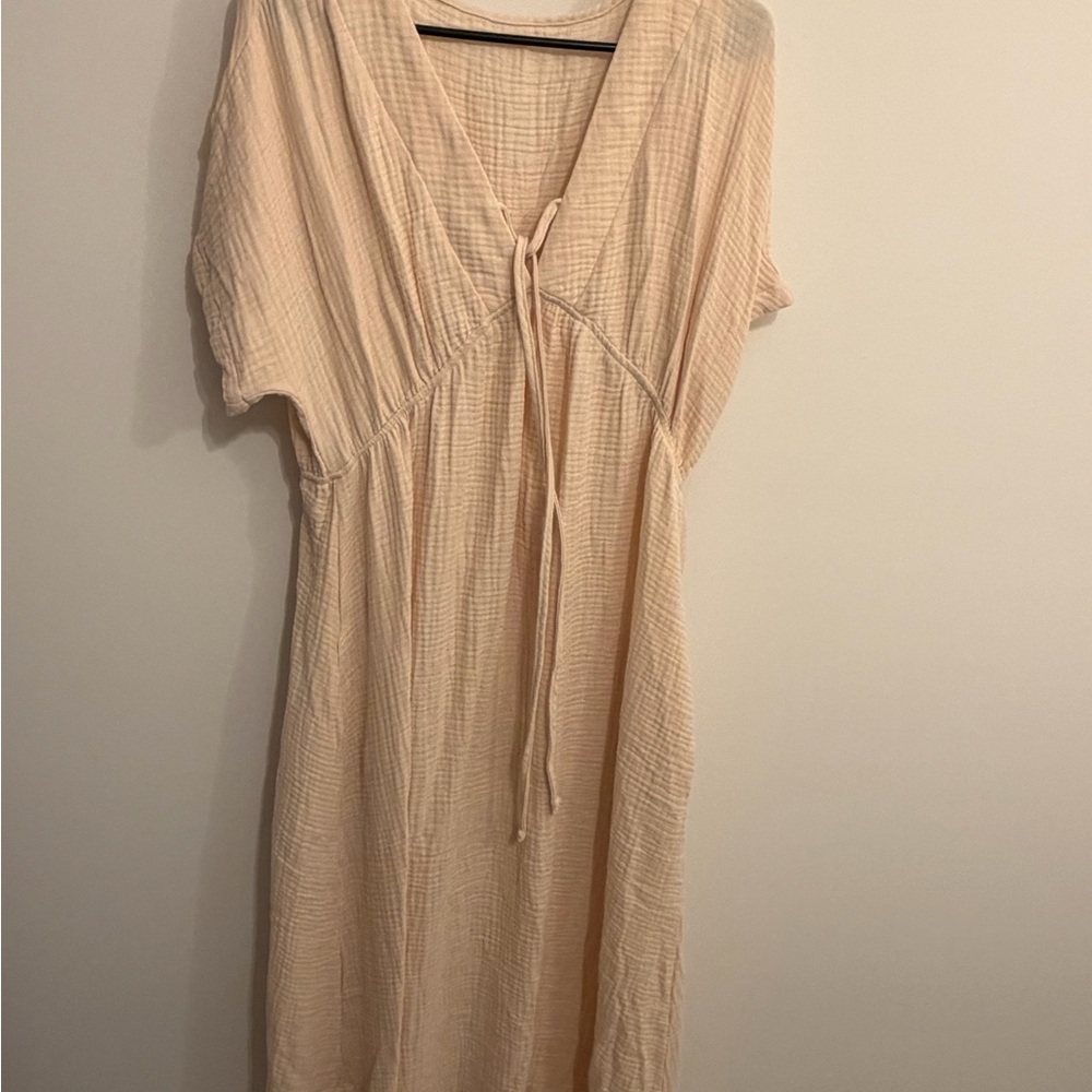 Cream Textured Dress